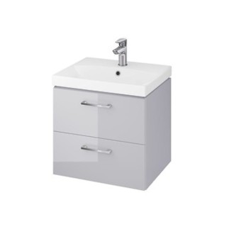 Cersanit Lara zestaw szafka 50cm + umywalka City szary