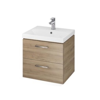 Cersanit Lara zestaw szafka 50cm + umywalka City orzech