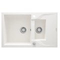 Deante Andante zlewozmywak granitowy 1.5-komorowy z ociekaczem 78x49 alabaster.