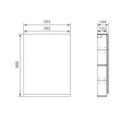 Cersanit Moduo szafka lustrzana do samodzielnego montażu antracyt 60cm