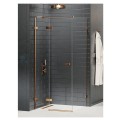 New Trendy Avexa kabina prostokątna copper brushed lewa 110x90x200 cm