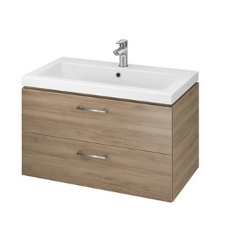 Cersanit Lara zestaw szfka 80cm + umywalka Como orzech