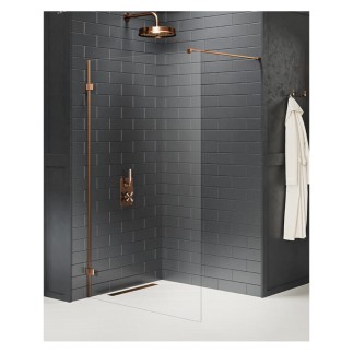New Trendy Avexa kabina walk-in copper brushed 100x200 cm