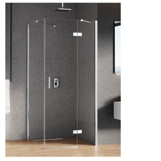New Trendy kabina New Renoma prostokątna  prawa chrom 120x80x195 cm