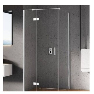 New Trendy kabina New Renoma prostokątna lewa chrom 100x80x195 cm