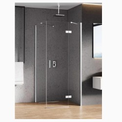 New Trendy New Renoma kabina prostokątna  prawa chrom 100x80x195 cm