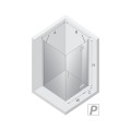 New Trendy kabina New Renoma prostokątna  prawa chrom 120x80x195 cm - rys.tech.