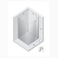 New Trendy New Renoma kabina prostokątna  prawa chrom 100x80x195 cm-rys.tech.