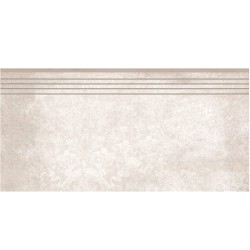 Cerrad Lukka Bianco płytka gresowa stopnica nacinana 797x397x9