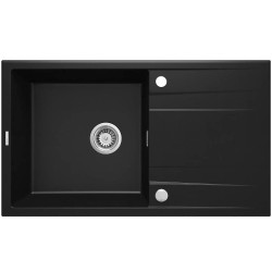 Deante Eridan zlewozmywak granitowy 1-komorowy z ociekaczem 86x50 nero.