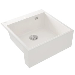 Deante Eridan zlewozmywak granitowy 1-komorowy 60X61 alabaster.