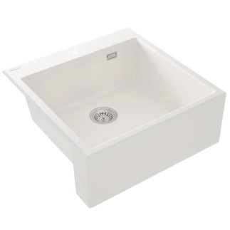 Deante Eridan zlewozmywak granitowy 1-komorowy 60X61 alabaster