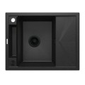 Deante Magnetic zlewozmywak granitowy magnetyczny 1-komorowy z ociekaczem 64x50 grafit metalik.