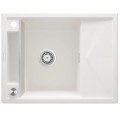 Deante Magnetic zlewozmywak granitowy magnetyczny 1-komorowy z ociekaczem 64x50 alabaster.