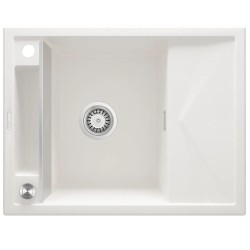 Deante Magnetic zlewozmywak granitowy magnetyczny 1-komorowy z ociekaczem 64x50 alabaster.