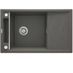 Deante Magnetic zlewozmywak granitowy magnetyczny 1-komorowy z ociekaczem 82x50 antracyt metalik.