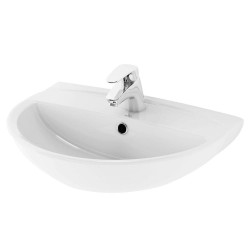 Cersanit Mito umywalka ścienna 55 cm z otworem na baterię biała