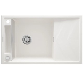 Deante Magnetic zlewozmywak granitowy magnetyczny 1-komorowy 82x50 alabaster