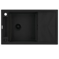 Deante Magnetic zlewozmywak granitowy magnetyczny 1-komorowy z ociekaczem 82x50 nero.