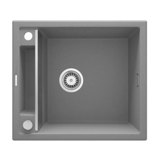 Deante Magnetic zlewozmywak granitowy magnetyczny 1-komorowy 56x50 szary metalik