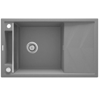 Deante Magnetic zlewozmywak granitowy magnetyczny 1-komorowy z ociekaczem 82x50 szary metalik