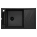 Deante Magnetic zlewozmywak granitowy magnetyczny 1-komorowy z ociekaczem 82x50 grafit metalik.