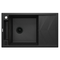 Deante Magnetic zlewozmywak granitowy magnetyczny 1-komorowy z ociekaczem 82x50 grafit metalik.