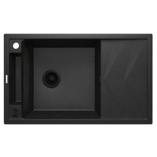 Deante Magnetic zlewozmywak granitowy magnetyczny 1-komorowy z ociekaczem 82x50 grafit metalik