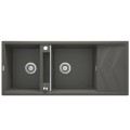 Deante Magnetic zlewozmywak granitowy magnetyczny 2-komorowy z ociekaczem 116x50 antracyt metalik.