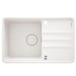 Deante Momi zlewozmywak granitowy 1-komorowy z ociekaczem 78x50 alabaster.