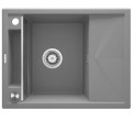 Deante Magnetic zlewozmywak granitowy magnetyczny 1-komorowy z ociekaczem 64x50 szary metalik.