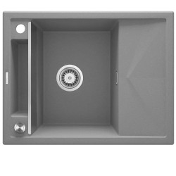 Deante Magnetic zlewozmywak granitowy magnetyczny 1-komorowy z ociekaczem 64x50 szary metalik.