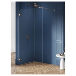 New Trendy Avexa kabina Walk-in gold brushed 100x200 cm