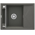 Deante Magnetic zlewozmywak granitowy magnetyczny 1-komorowy z ociekaczem 64x50 asntracyt metalik.