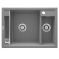 Deante Magnetic zlewozmywak granitowy magnetyczny 1.5-komorowy 69x50 szary metalik.