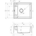 Deante Magnetic zlewozmywak granitowy magnetyczny 1-komorowy 56x50 antracyt metalik.