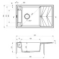 Deante Magnetic zlewozmywak granitowy magnetyczny 1-komorowy z ociekaczem 82x50 nero.