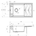 Deante Magnetic zlewozmywak granitowy magnetyczny 1-komorowy z ociekaczem 82x50 grafit metalik.