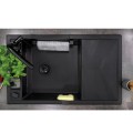 Deante Magnetic zlewozmywak granitowy magnetyczny 1-komorowy z ociekaczem 82x50 nero.