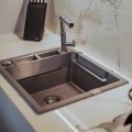 Deante Magnetic zlewozmywak granitowy magnetyczny 1-komorowy 56x50 nero.