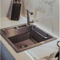 Deante Magnetic zlewozmywak granitowy magnetyczny 1-komorowy 56x50 antracyt metalik.