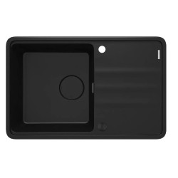 Deante Momi zlewozmywak granitowy 1-komorowy z ociekaczem 78x50 nero.