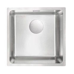 Deante Egeria zlewozmywak stalowy 1-komorowy 44x44 stal szczotkowana.