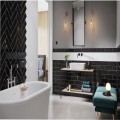 Opoczno Metro style  black 10x20 płytka ścienna,kafel