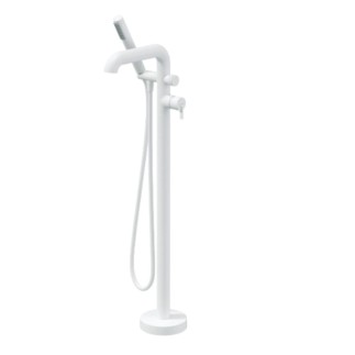 Deante Silia bateria wannowa wolnostojąca z zestawem prysznicowym bianco