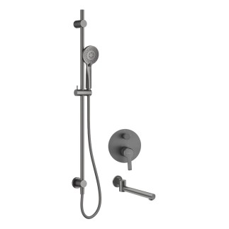 Deante Arnika zestaw wannowo-prysznicowy podtynkowy titanium NAC D9QA