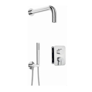 Deante Silia zestaw podtynkowy natryskowy z boxem mieszaczowym chrom