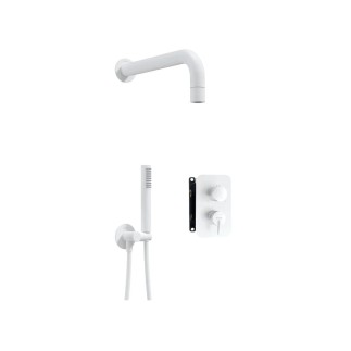 Deante Silia zestaw podtynkowy natryskowy z boxem mieszaczowym bianco