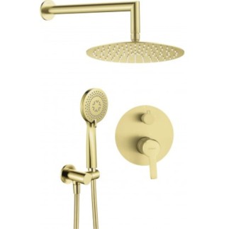 Deante Arnika zestaw prysznicowy podtynkowy złoty szczotkowany