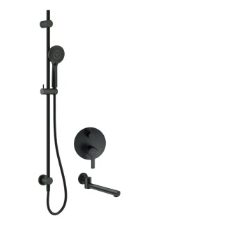 Deante Arnika zestaw wannowo-prysznicowy podtynkowy czarny mat NAC N9QA